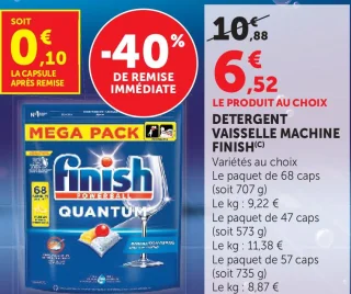 Détachant vaisselle machine Finish Quantum