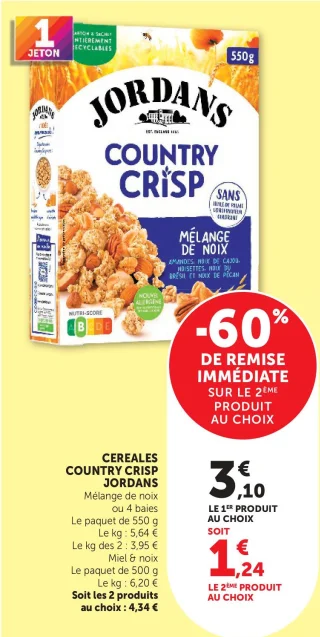 Céréales Country Crisp Jordans