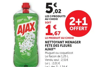 Nettoyant ménager fête des fleurs Ajax