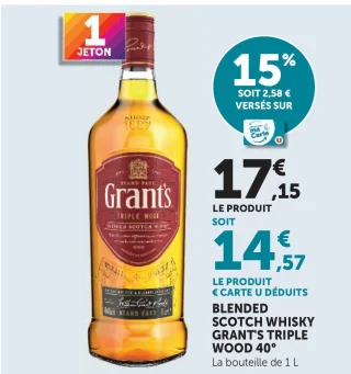 Blended Scotch Whisky Grant's Triple Wood 40°