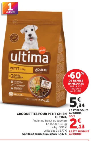 Croquettes pour petit chien Ultima