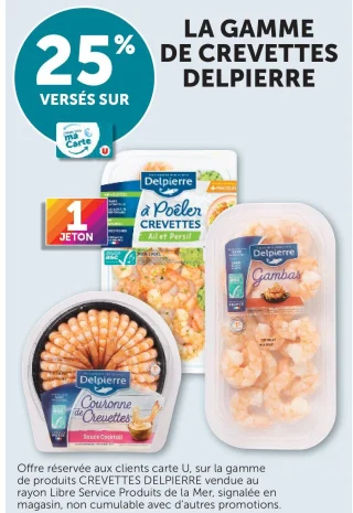 Gamme de crevettes Delpierre