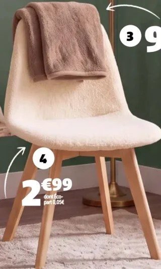 HOUSSE DE CHAISE BOUCLETTES GiFi