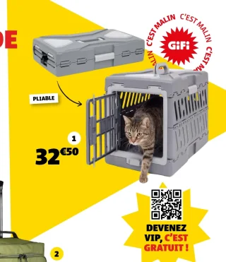 Caisse de transport animal pliante