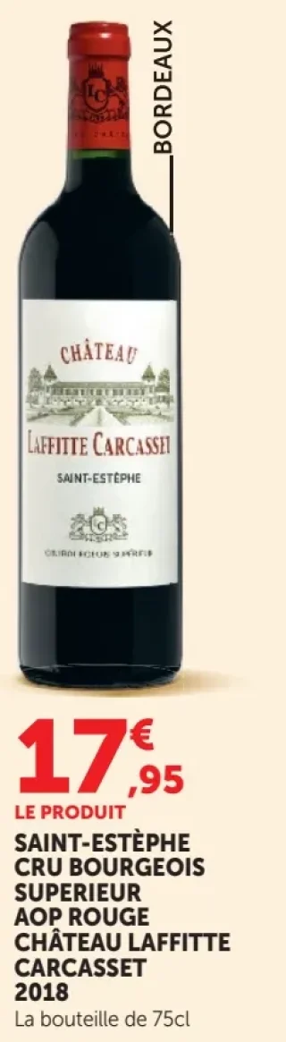 CHÂTEAU LAFFITTE CARCASSET SAINT-ESTÈPHE CRU BOURGEOIS SUPERIEUR AOP ROUGE 2018