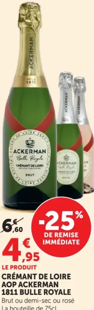 CR"EMANT DE LOIRE AOP ACKERMAN 1811 BULLE ROYALE
