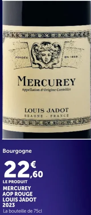 MERCUREY AOP ROUGE LOUIS JADOT 2023 Bourgogne