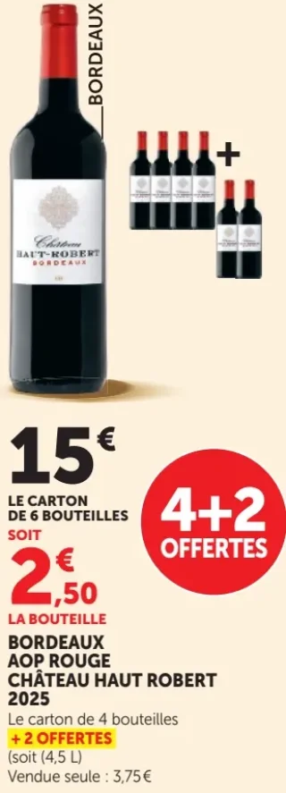 BORDEAUX AOP ROUGE CHÂTEAU HAUT ROBERT