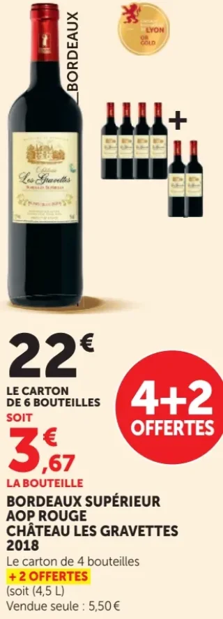 BORDEAUX SUPÉRIEUR AOP ROUGE CHÂTEAU LES GRAVETTES