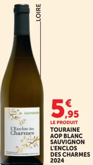 TOURAINE AOP BLANC SAUVIGNON L'ENCLOS DES CHARMES 2024