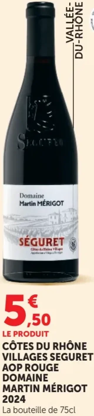 DOMAINE MARTIN MÉRIGOT SÉGURET 2024 CÔTES DU RHÔNE VILLAGES AOP ROUGE