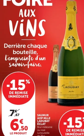 Saumur AOP Mlle Ladubay Éclat Brut millésimé ou rosé
