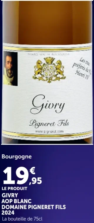Givry AOP Blanc Domaine Pigneret Fils 2024