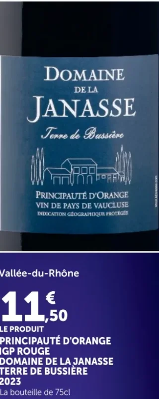 Principauté d'Orange IGP Rouge Domaine de la Janasse Terre de Bussière 2023