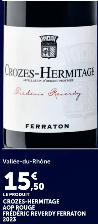 CROZES-HERMITAGE AOP ROUGE FRÉDÉRIC REVERDY FERRATON 2023