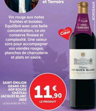Château Jacques Blanc Saint-Émilion Grand Cru AOP Rouge 2022