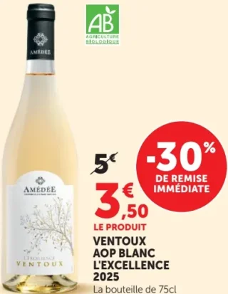 VENTOUX AOP BLANC L'EXCELLENCE 2025 AMÉDÉE