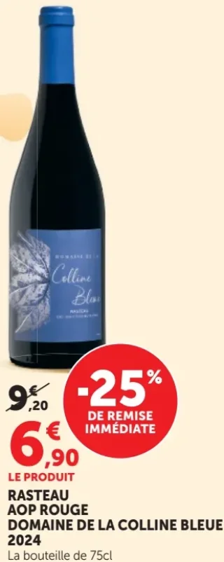 RASTEAU AOP ROUGE DOMAINE DE LA COLLINE BLEUE 2024