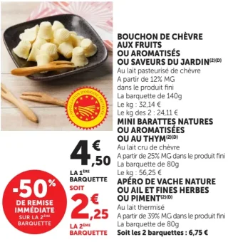 Bouchon de Chèvre / Mini Barattes / Apéro de Vache