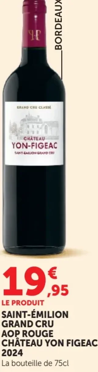 SAINT-ÉMILION GRAND CRU AOP ROUGE CHÂTEAU YON-FIGEAC 2024