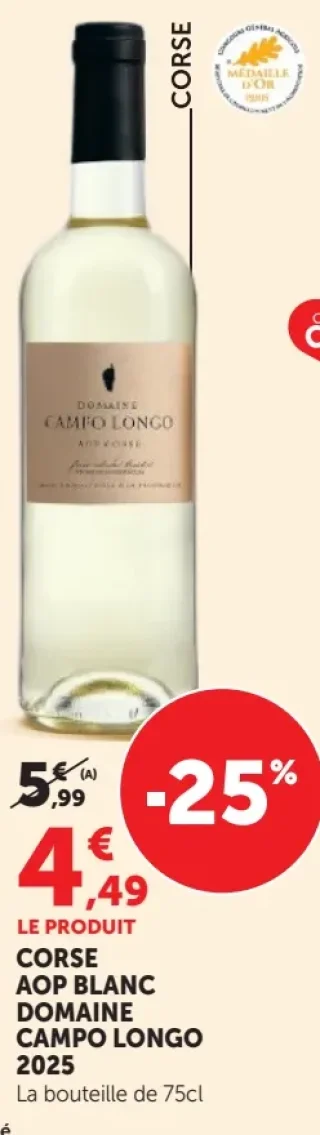Corse AOP Blanc Domaine Campo Longo 2025