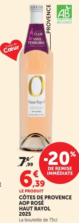 CÔTES DE PROVENCE AOP ROSÉ HAUT RAYOL 2025