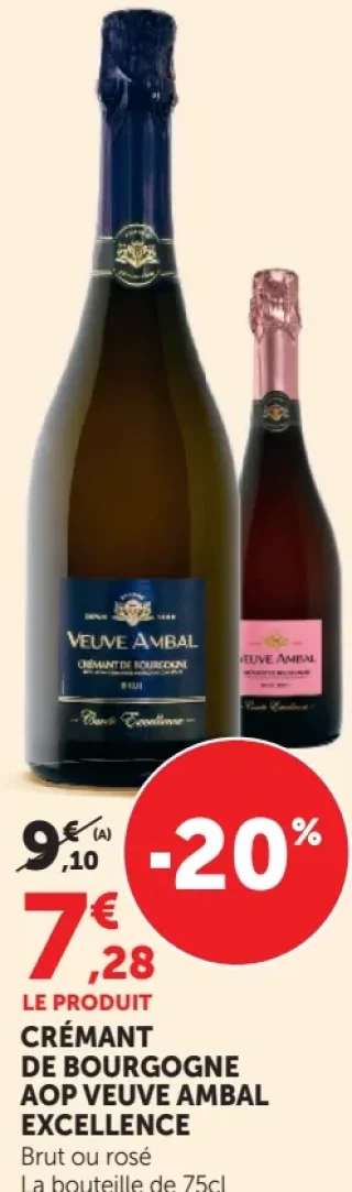 Crémant de Bourgogne AOP Veuve Ambal Excellence