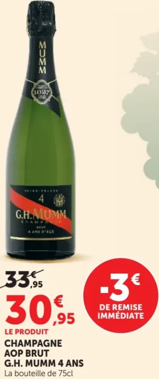 CHAMPAGNE AOP BRUT G.H. MUMM 4 ANS