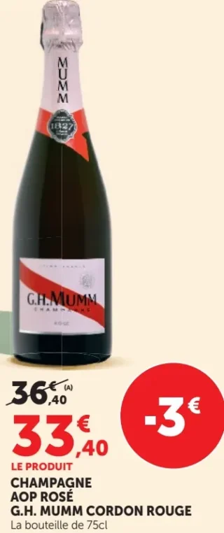 CHAMPAGNE AOP ROSÉ G.H. MUMM CORDON ROUGE