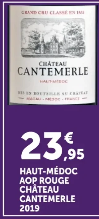 CHÂTEAU CANTEMERLE HAUT-MÉDOC AOP ROUGE 2019