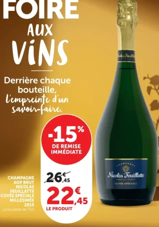 CHAMPAGNE AOP BRUT NICOLAS FEUILLATTE CUVÉE SPÉCIALE MILLESIMÉE 2019