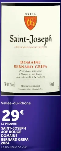 SAINT-JOSEPH AOP ROUGE DOMAINE BERNARD GRIPA 2024