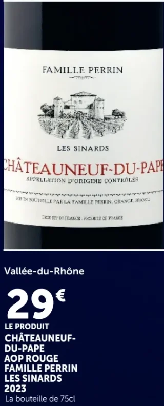 CHÂTEAUNEUF-DU-PAPE AOP ROUGE FAMILLE PERRIN LES SINARDS 2023