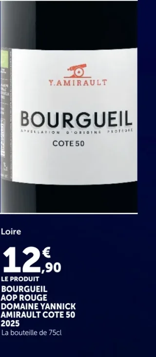 Domaine Yannick Amirault Bourgueil AOP Rouge Cote 50 2025