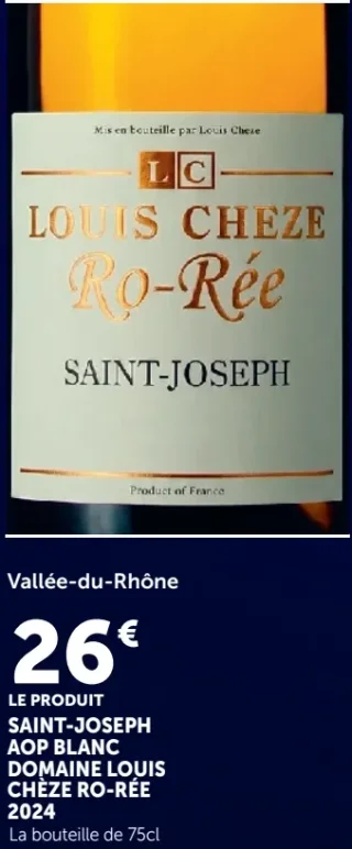 Saint-Joseph AOP Blanc Domaine Louis Chèze Ro-Rée 2024