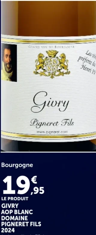 Givry AOP Blanc Domaine Pigneret Fils 2024