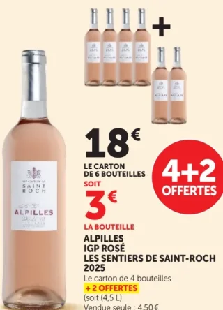 Vin rosé Alpilles IGP Les Sentiers de Saint-Roch 2025