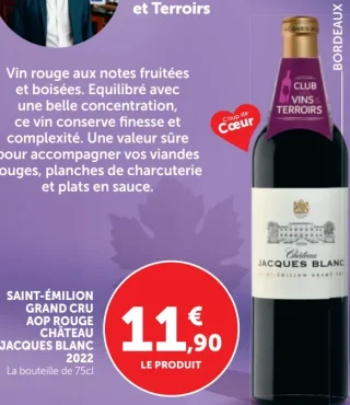 Château Jacques Blanc Saint-Émilion Grand Cru AOP Rouge 2022