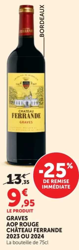 Château Ferrande Graves AOP Rouge 2023 ou 2024