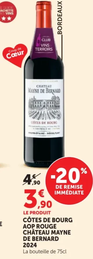 Château Mayne de Bernard Côtes de Bourg AOP Rouge 2024