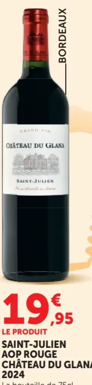 Saint-Julien AOP Rouge Château du Glana 2024