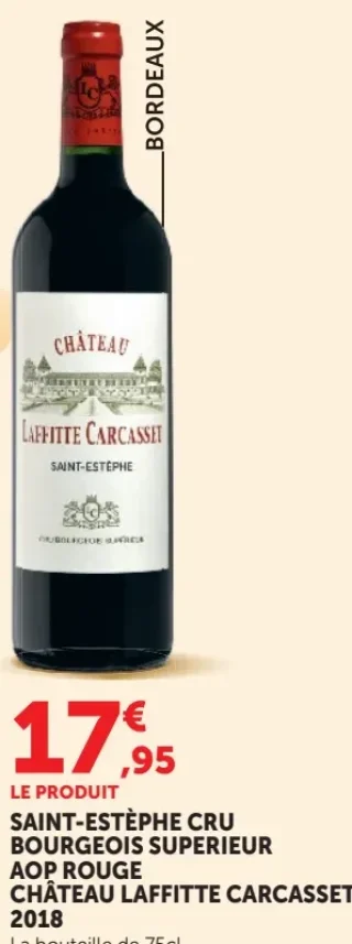 Saint-Estèphe Cru Bourgeois Supérieur AOP Rouge Château Laffitte Carcasset 2018