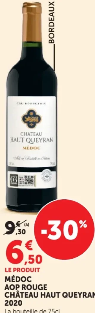 Médoc AOP Rouge Château Haut Queyran 2020