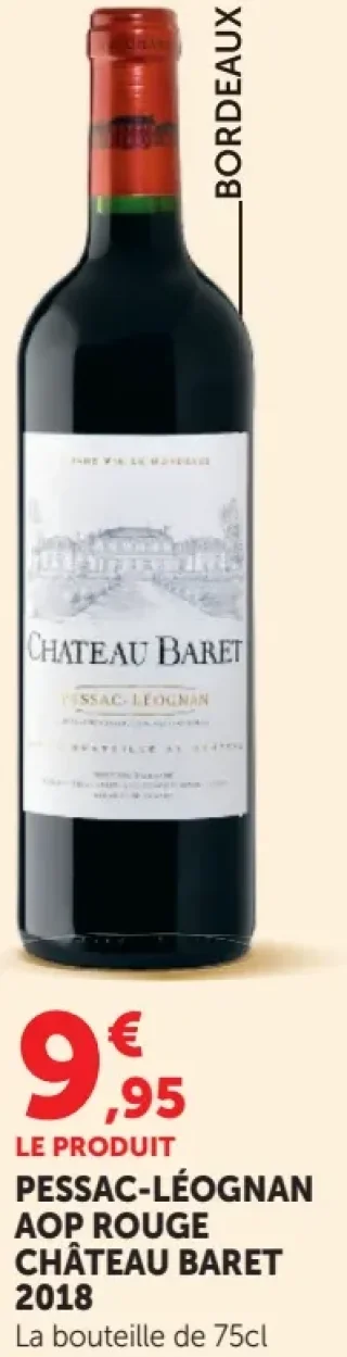Pessac-Léognan AOP Rouge Château Baret 2018