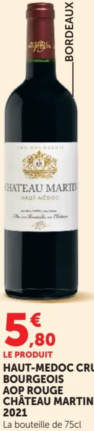 Haut-Médoc Cru Bourgeois AOP Rouge Château Martin 2021
