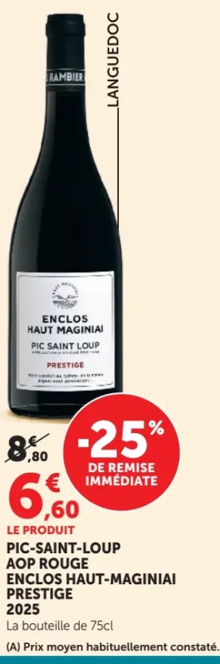 Pic-Saint-Loup AOP Rouge Enclos Haut-Maginiai Prestige 2025
