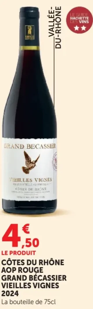 Côtes du Rhône AOP Rouge Grand Bécassier Vieilles Vignes 2024