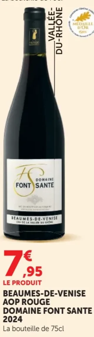 Beaumes-de-Venise AOP Rouge Domaine Font Sante 2024