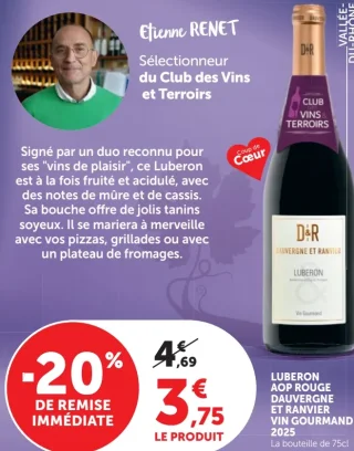 Luberon AOP Rouge Dauvergne et Ranvier Vin Gourmand 2025