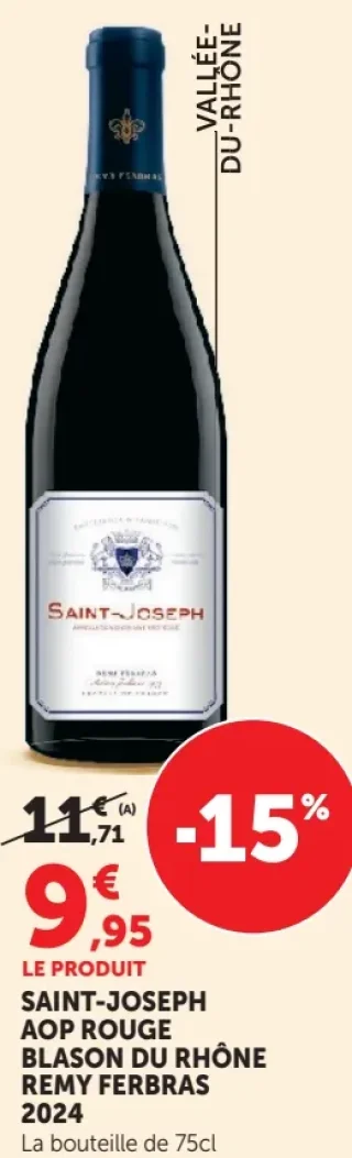 Saint-Joseph AOP Rouge Blason du Rhône Remy Ferbras 2024